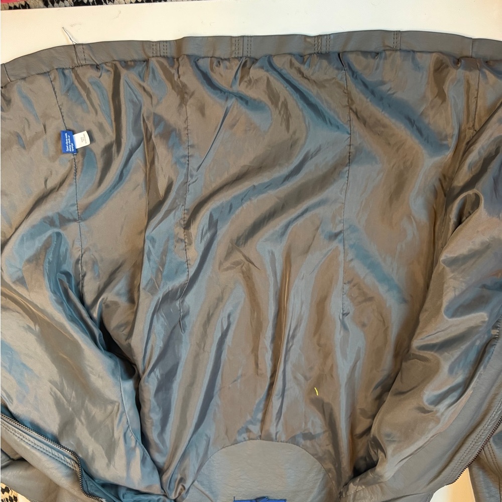 Apt 9 grey pleather jacket. - Picture 8 of 9